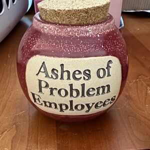 Red Decorative Jar with Cork Lid